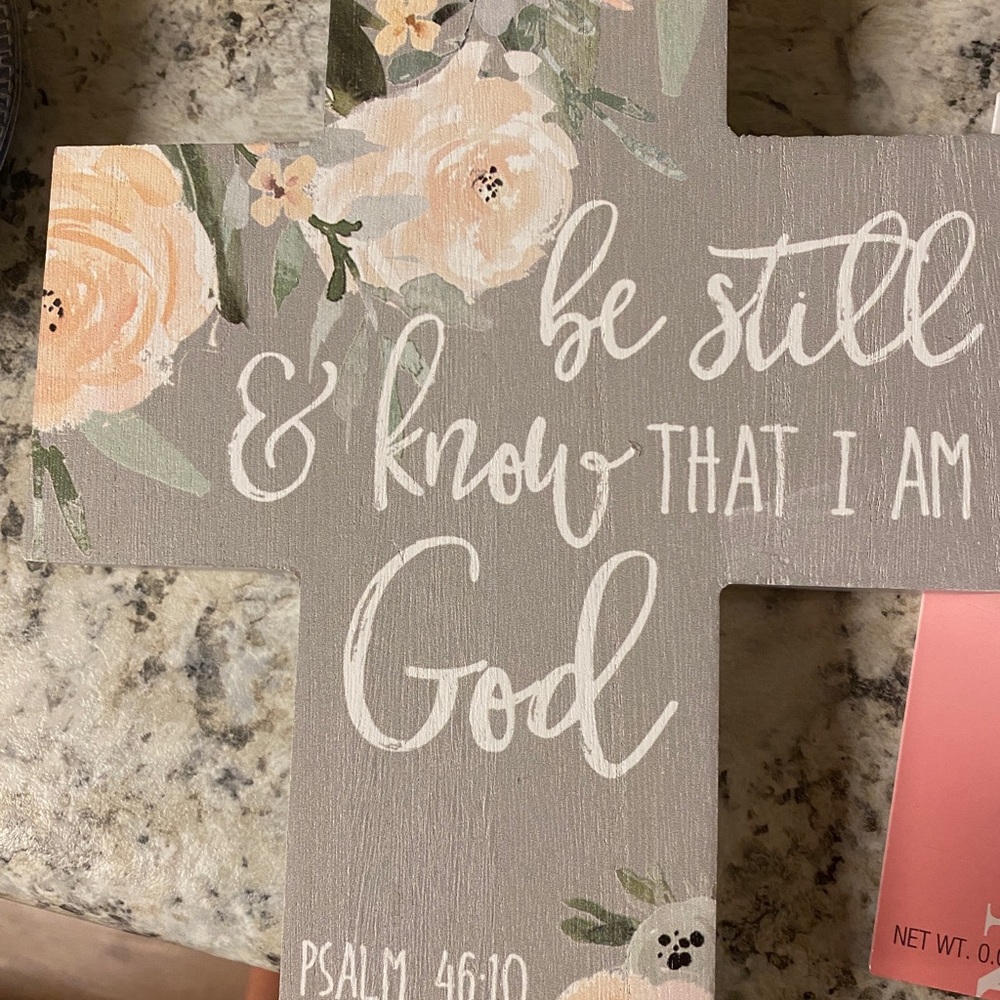 Brand new hobby lobby cross with Bible Verse wooden